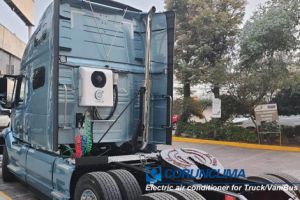 New installation of semi truck air conditioner units