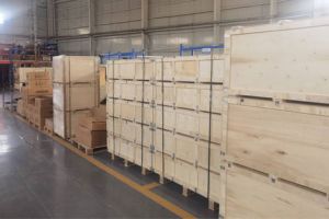 Corunclima transport refrigeration units are being packed and shipped in batches